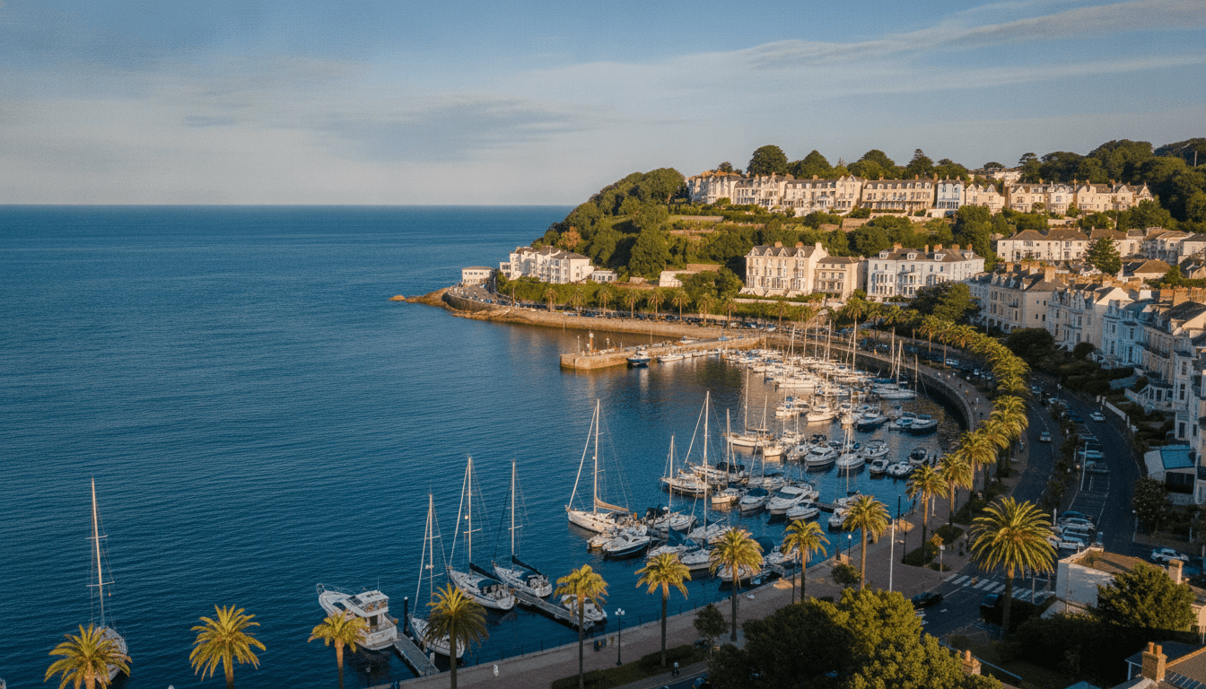 The English Riviera coastline across Torbay and South Devon