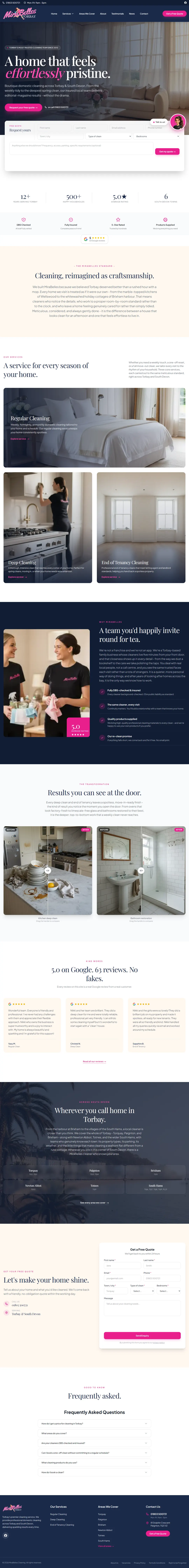 A premium cleaning company website built by Local Leads Digital